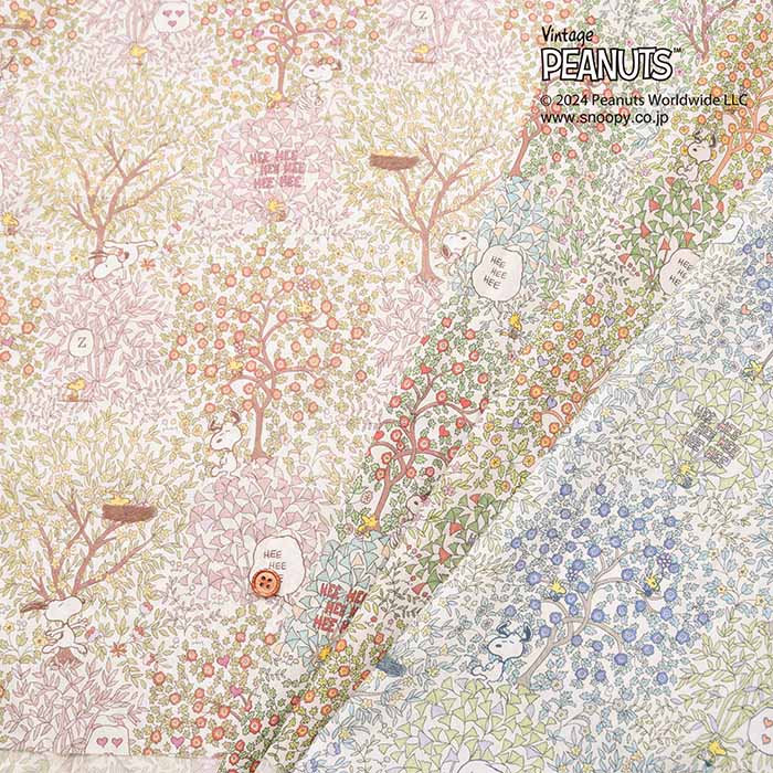 Liberty Fabrics 2024S/S PEANUTS(TM)Collection Woodstock Day生地の