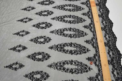 楽天市場】【10cm単位】 刺繍 レース 生地 ミニ千鳥 サークル