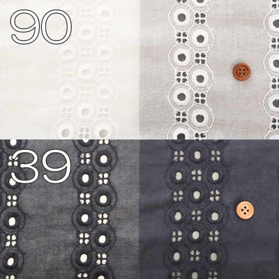 コットンローンレース生地 ドットストライプ生地の通販|ノムラテーラー