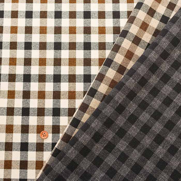 ポリエステルウールライク生地 ブロックチェック生地の通販|ノムラ