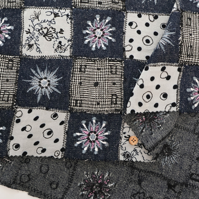 輸入品:キルトカバー　刺繍/パッチワーク　未使用品 楽天市場】【10%OFFクーポン対象品】インド カンタ刺繍 パッチ
