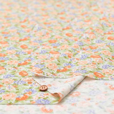 シルケット UVカット加工 コットン80/2フライスニットプリント