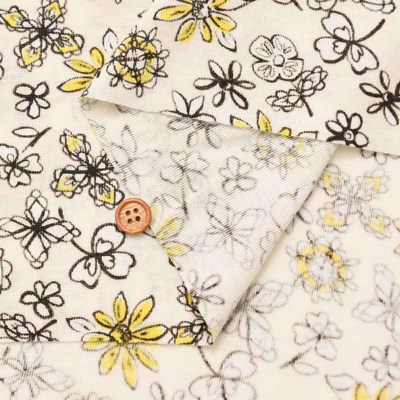 シルケット UVカット加工 コットン80/2フライスニットプリント