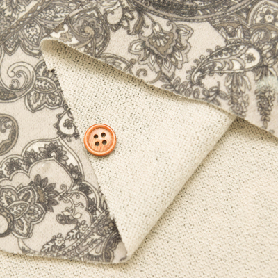 未使用 LEILIAN G.BINDA 伊生地 ペイズリー アンサンブル 13+ ペイズリー柄プリントカットソー【Leilian WHITE