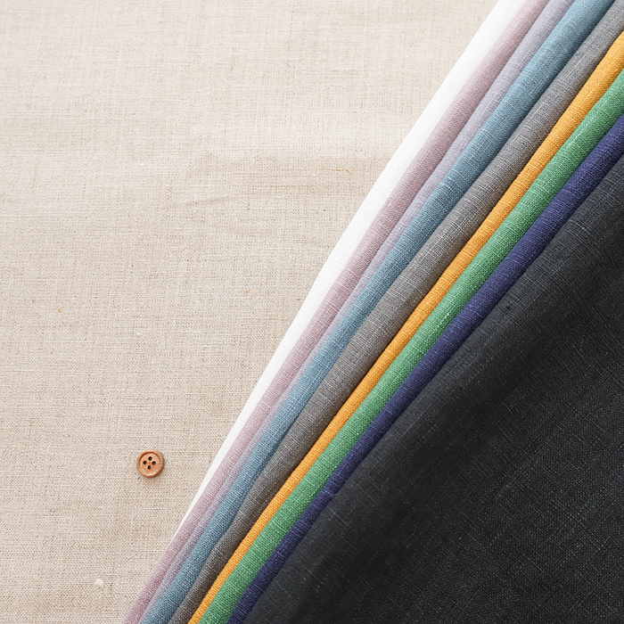 リネンキャンバスダブルワッシャー生地 無地生地の通販|ノムラテーラー