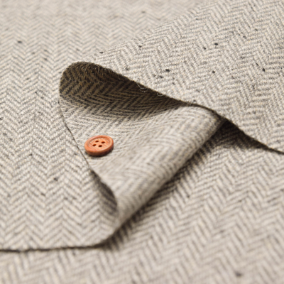 pas de calais✨️リネン ウール ヘリンボンジャケッ ト ゆったり❁ タケミクロス】シェットランドウールリネンヘリンボーン LW25-