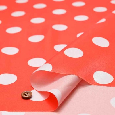 ポリエステルW巾サテンプリント生地 ドット生地の通販|ノムラテーラー