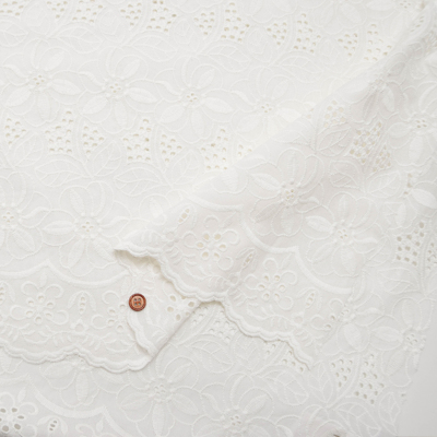 両耳スカラップfashionコードレースからし&無地デシン2枚総長9ｍ巾115～140cm ワンピース チュニック キャミワンピ スカート コットン両耳スカラップレース生地 フラワー生地の通販|ノムラテーラー