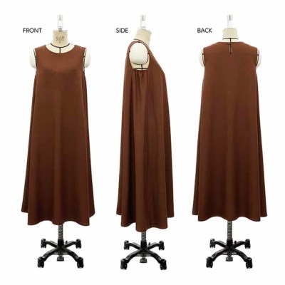 パターン 型紙 ノースリーブ フレアーワンピース生地の通販|ノムラ