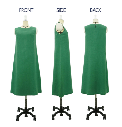 パターン・型紙 Aラインノースリーブワンピース生地の通販|ノムラ