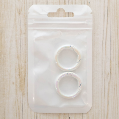 オーロラ　カラビナ　小　2個入　ホワイト