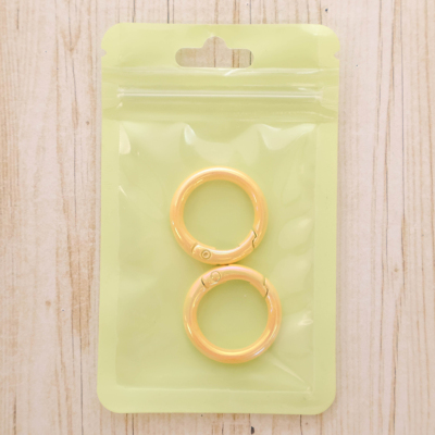 オーロラ　カラビナ　小　2個入　イエロー