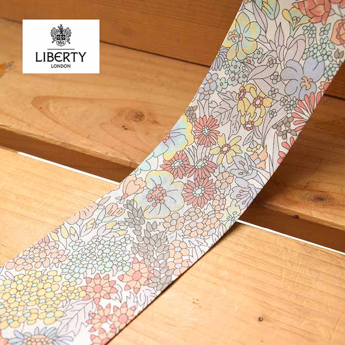 LIBERTYバイアステープ 両折れ 45mm幅 Margaret Annie生地の通販