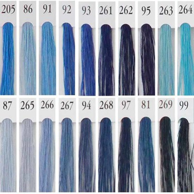 シャッペスパン手縫い糸 45番手50m巻き ≪ブルー・ネイビー≫生地の