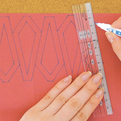 パッチワーク定規 カラーライン30cm生地の通販|ノムラテーラー