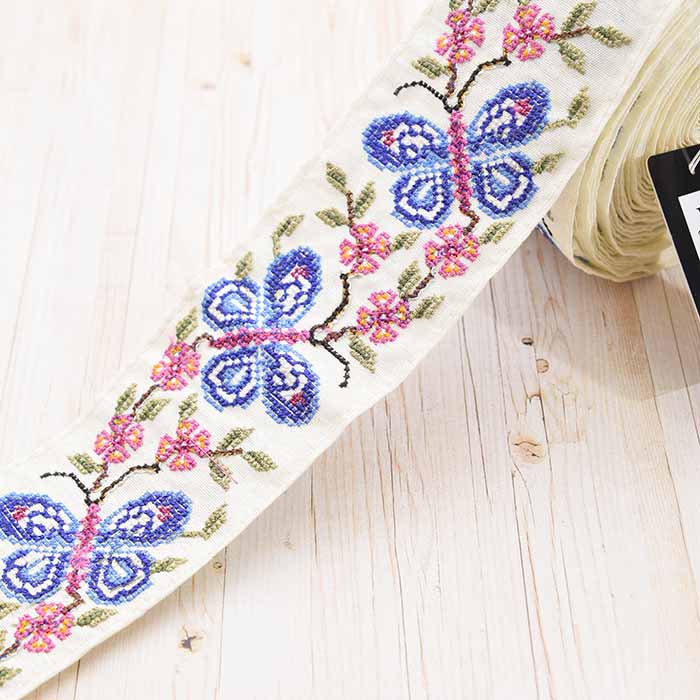 100. インド刺繍リボン 洗い落とせ