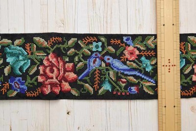 インド製 刺繍リボン 約80mm幅生地の通販|ノムラテーラー