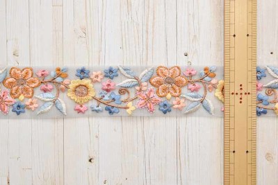 インド製 刺繍リボン 約50mm幅生地の通販|ノムラテーラー