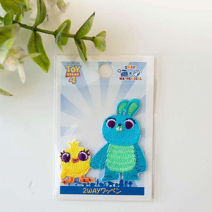 アイロン接着ワッペン トイストーリー4 ダッキー＆バニー 小生地の通販