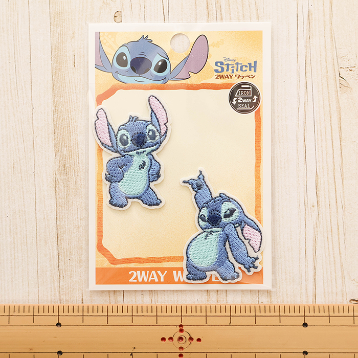 スティッチ 2点セット 2wayワッペン スティッチ ポーズ 2個セット生地の通販|ノムラ