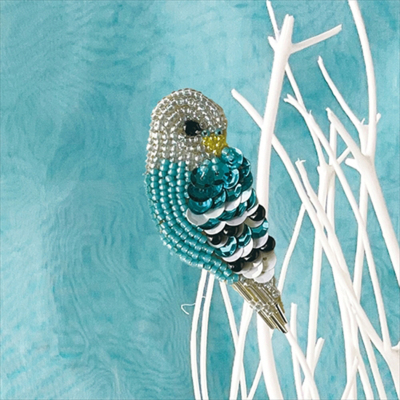 ビーズ刺繍キット TORI brooch SEKISEI-INKO生地の通販|ノムラテーラー