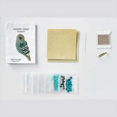 ビーズ刺繍キット TORI brooch SEKISEI-INKO生地の通販|ノムラテーラー
