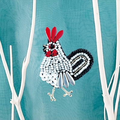 2024～新品未使用～45R 玉手箱かぎ針ビーズ刺繍ベスト ネイビー02M 藍職人いろいろ45 2024なつ | Collection | 45R