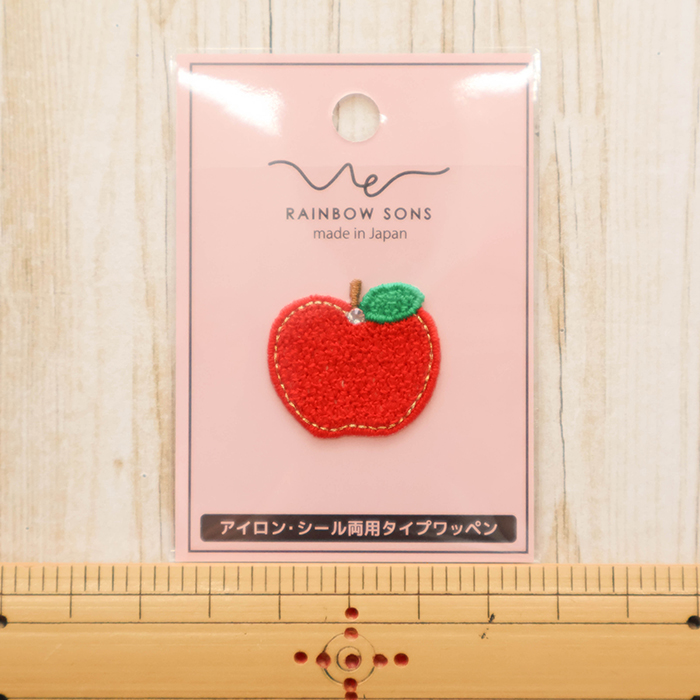 2way ワッペン RAINBOW SONS りんご レッド生地の通販|ノムラテーラー