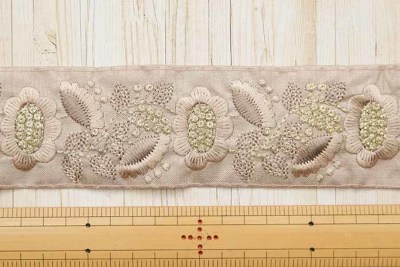 インド製 刺繍リボン 約55mm幅生地の通販|ノムラテーラー