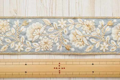 インド製 刺繍リボン 約55mm幅生地の通販|ノムラテーラーオンライン 