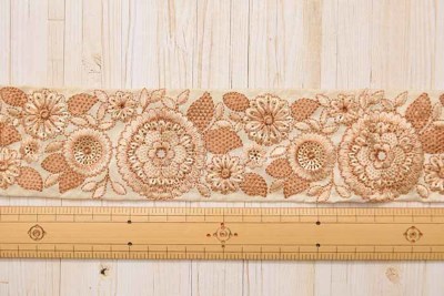 インド製 刺繍リボン 約59mm幅生地の通販|ノムラテーラー