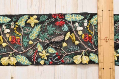 伊太利屋 クラウン リボン刺繍 ジャケット サイズ11 インド製 刺繍リボン 約91mm幅生地の通販|ノムラテーラー