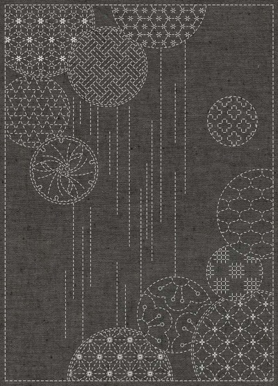 刺繍布「刺し子クロス」SASHIKO CLOTH “ Windchimes”生地の通販|ノムラ 