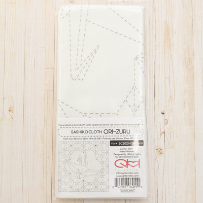 刺繍布「刺し子クロス」SASHIKO CLOTH “ORI-ZURU”