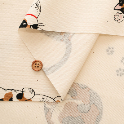 コットンオックスプリント生地 三毛猫生地の通販|ノムラテーラー