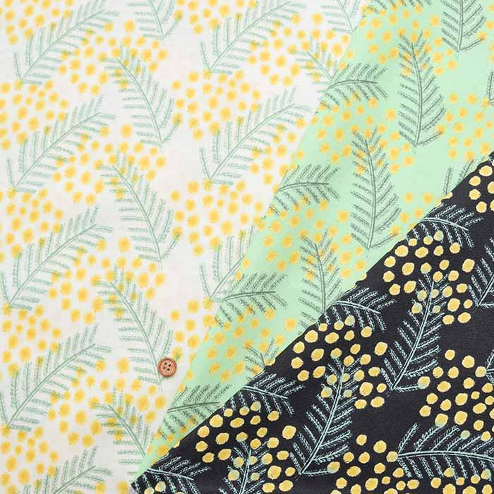 楽天市場】リネン 刺繍 Petit flower&dots 生地 60番手 薄手