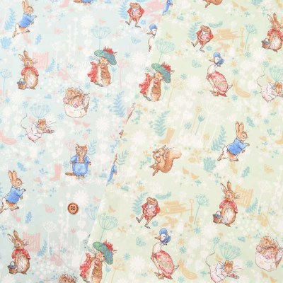 コットンオックスプリント生地　2024SS　PETER RABBIT　クラシックガーデン