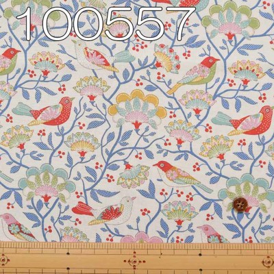 コットンプリント生地 Tilda 2024 S/S Jubilee Bird Tree生地の コットンプリント生地 Tilda 2024 S/S Jubilee Bird Tree生地の
