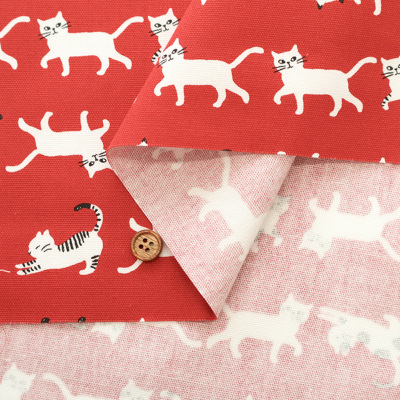 コットンオックスプリント生地 シンプルパレット Cat生地の通販|ノムラ