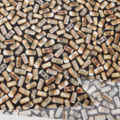 USAコットン timeless treasures WINE ワインコルク生地の通販|ノムラ