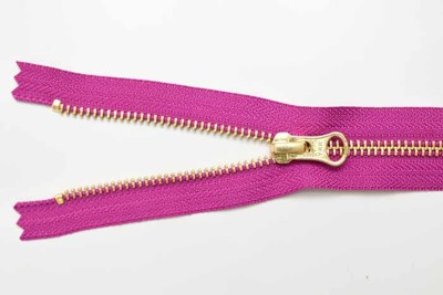 YKK金属ファスナー40cm ゴールド ノムラオリジナル(5号サイズ